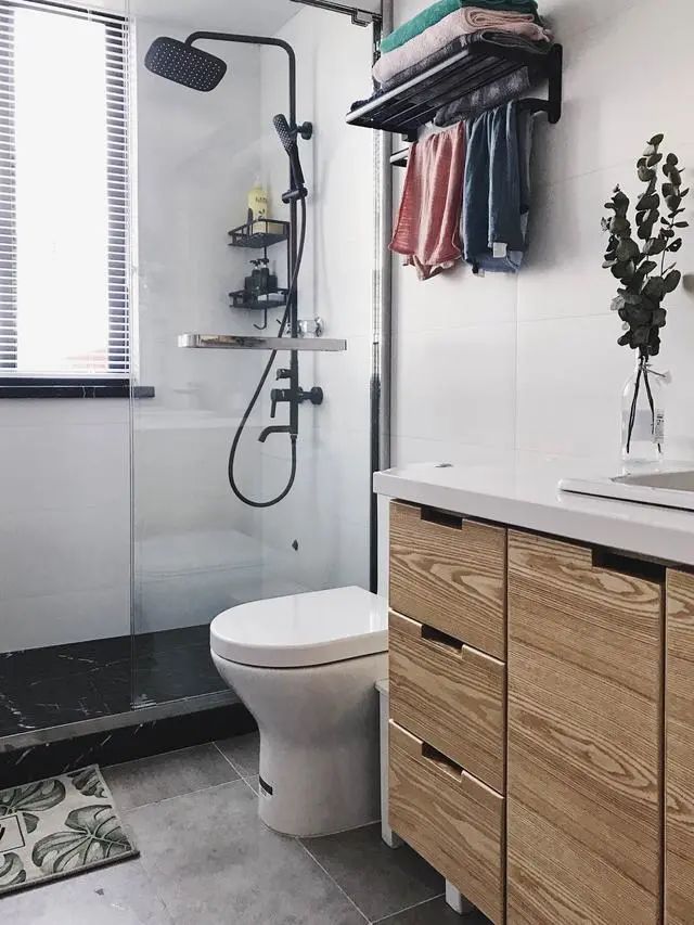 最简易的干湿分离淋浴间,淋浴区干湿分离