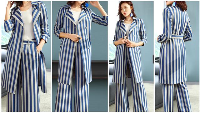 试试这些阔腿裤套装洋气减龄美翻,直筒窄版阔腿裤女春秋季如何搭配