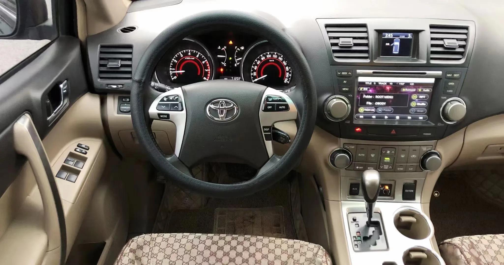 公司全年批发一手抵押车,12年丰田汉兰达2.7七座二手车价格