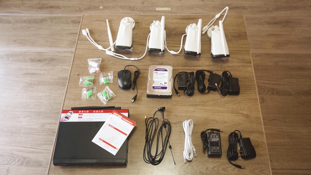老家新居装上九安监控搭配西部数据紫盘,自己动手安装并不难
