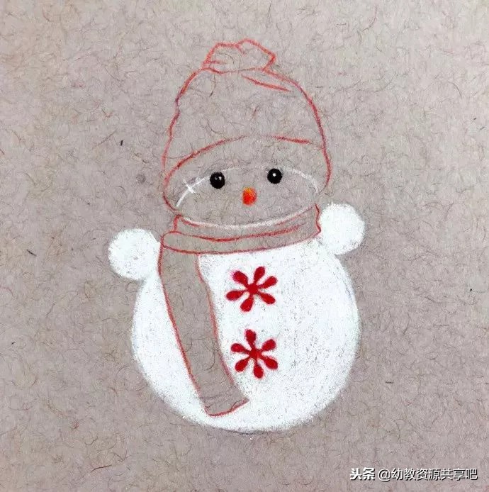 圣诞节雪人醒图绘画教程,怎么画简单的圣诞雪人