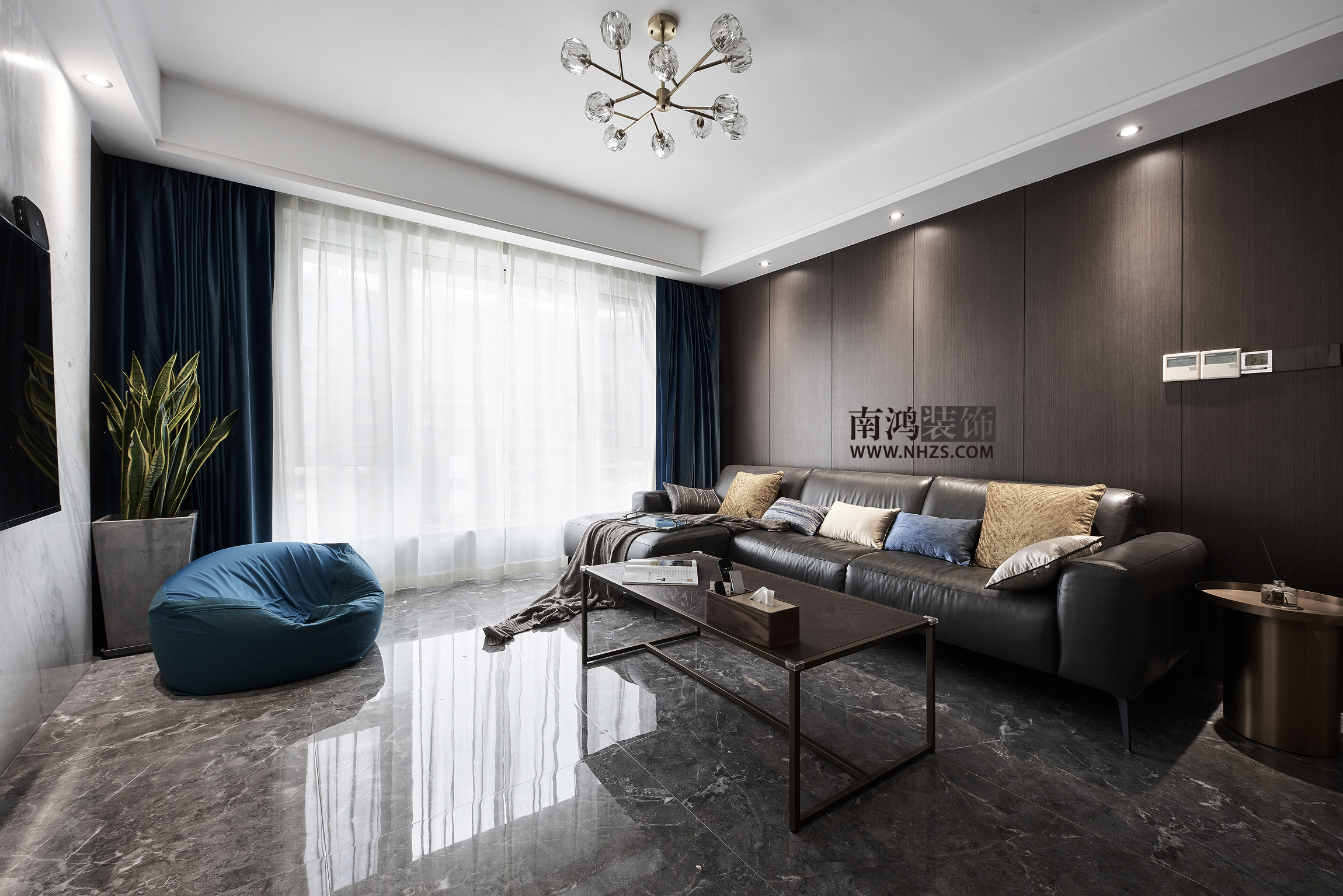 海威国际装修效果图,海威南北通透户型装修效果图三房