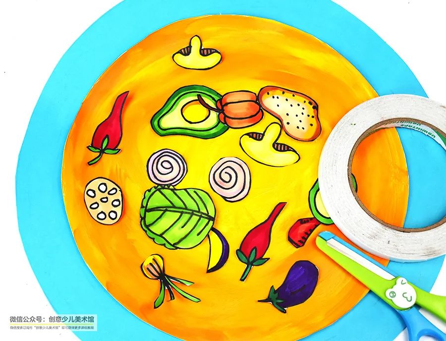 儿童画披萨怎么画,画披萨儿童画