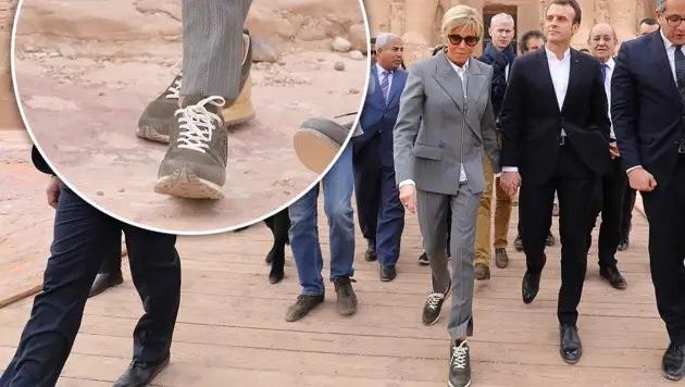 马克龙妻子买lv口罩,法国总统马克龙夫人拎lv包