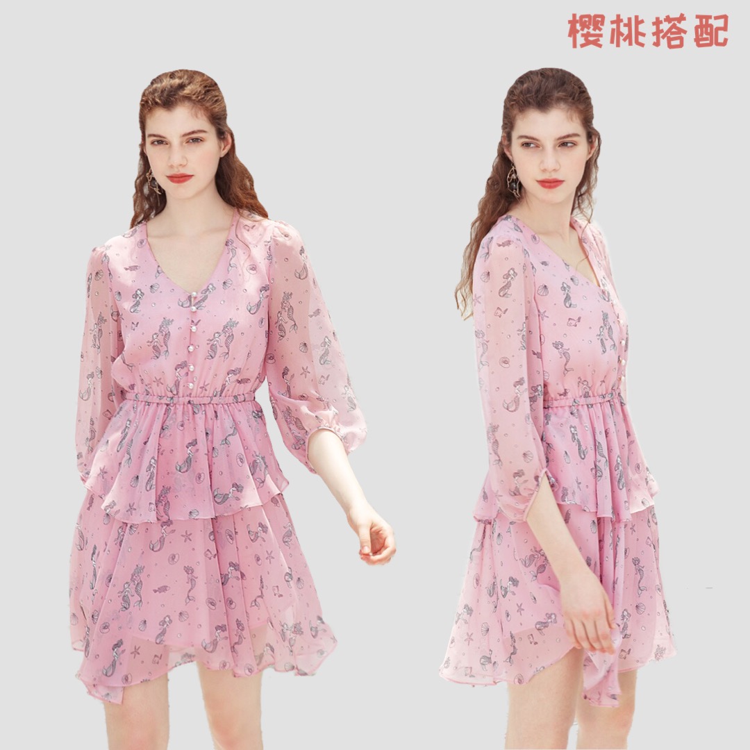 欧时力ochirly黑色连衣裙2021春款,欧时力ochirly连衣裙测评