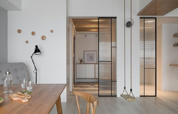 玻璃隔断墙客厅效果图,玻璃隔断客厅墙装修效果图