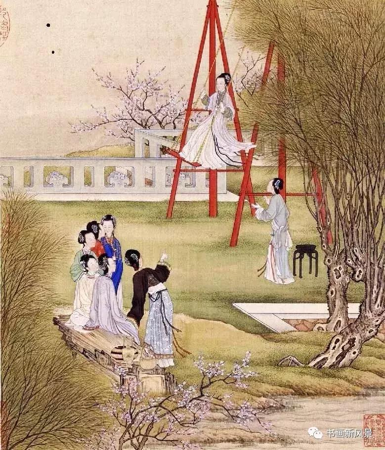 有关清明的写意国画,以清明节为题材的国画