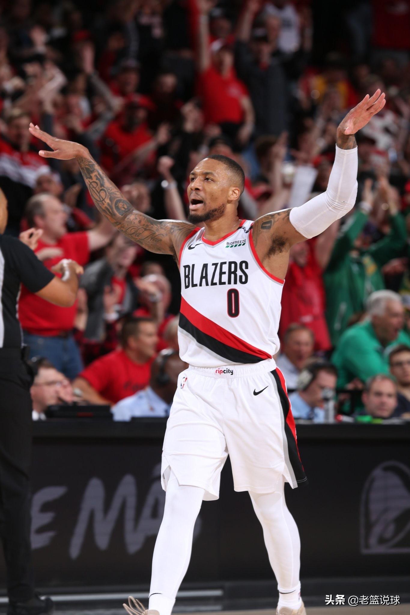 利拉德评价乔治扣篮,利拉德回复独臂少年