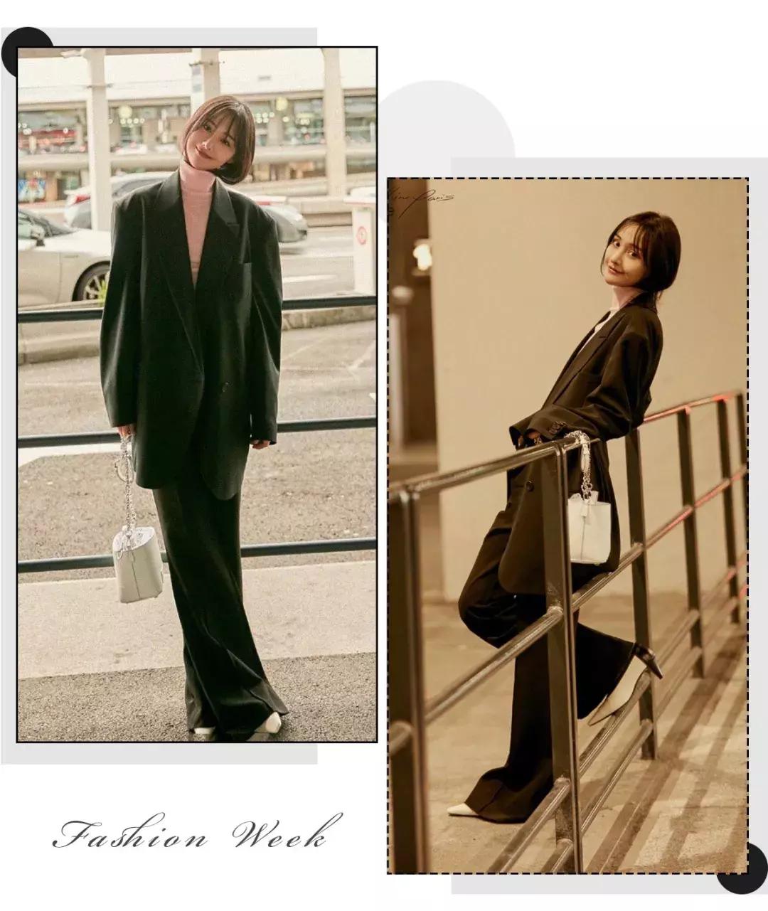 郑爽的“西装外套+阔腿裤”太美！但她的鼻子是又整容了吗？