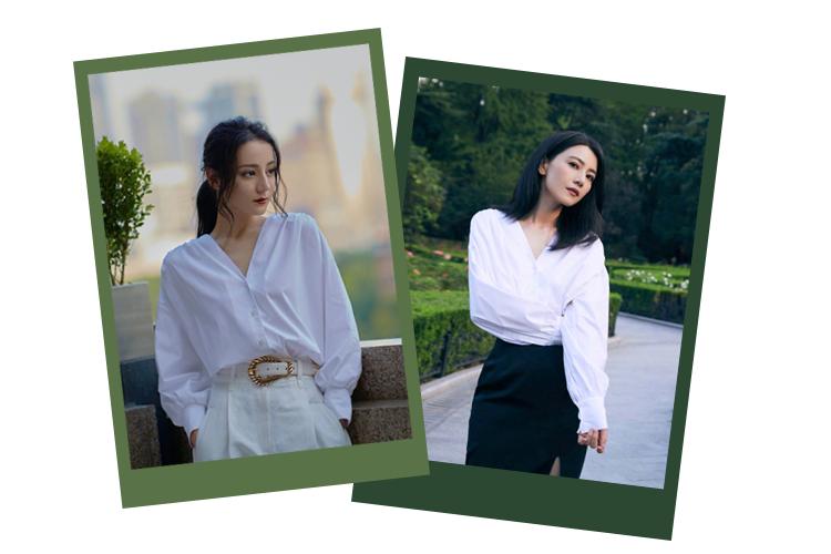 把白衬衫穿得好看的女人,好看的女性白衬衫