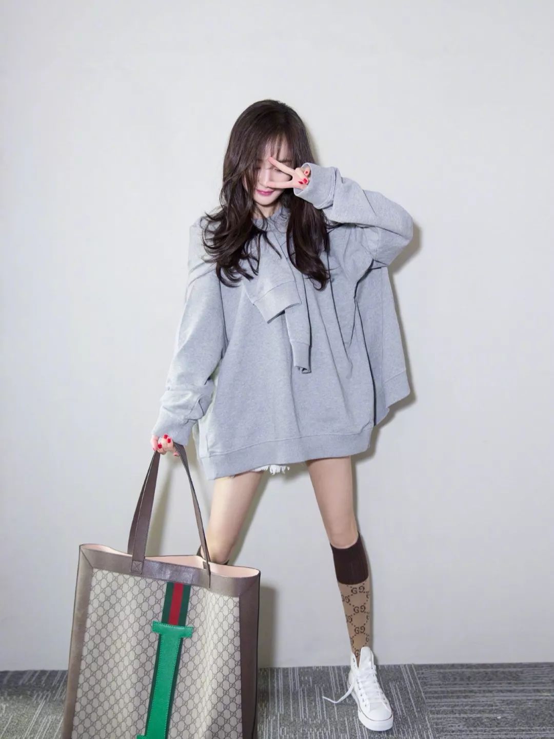 杨幂款袜子,杨幂袜子穿搭