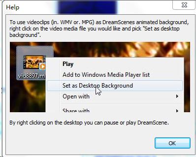 windows7系统中的桌面视频,win7如何把视频弄成桌面