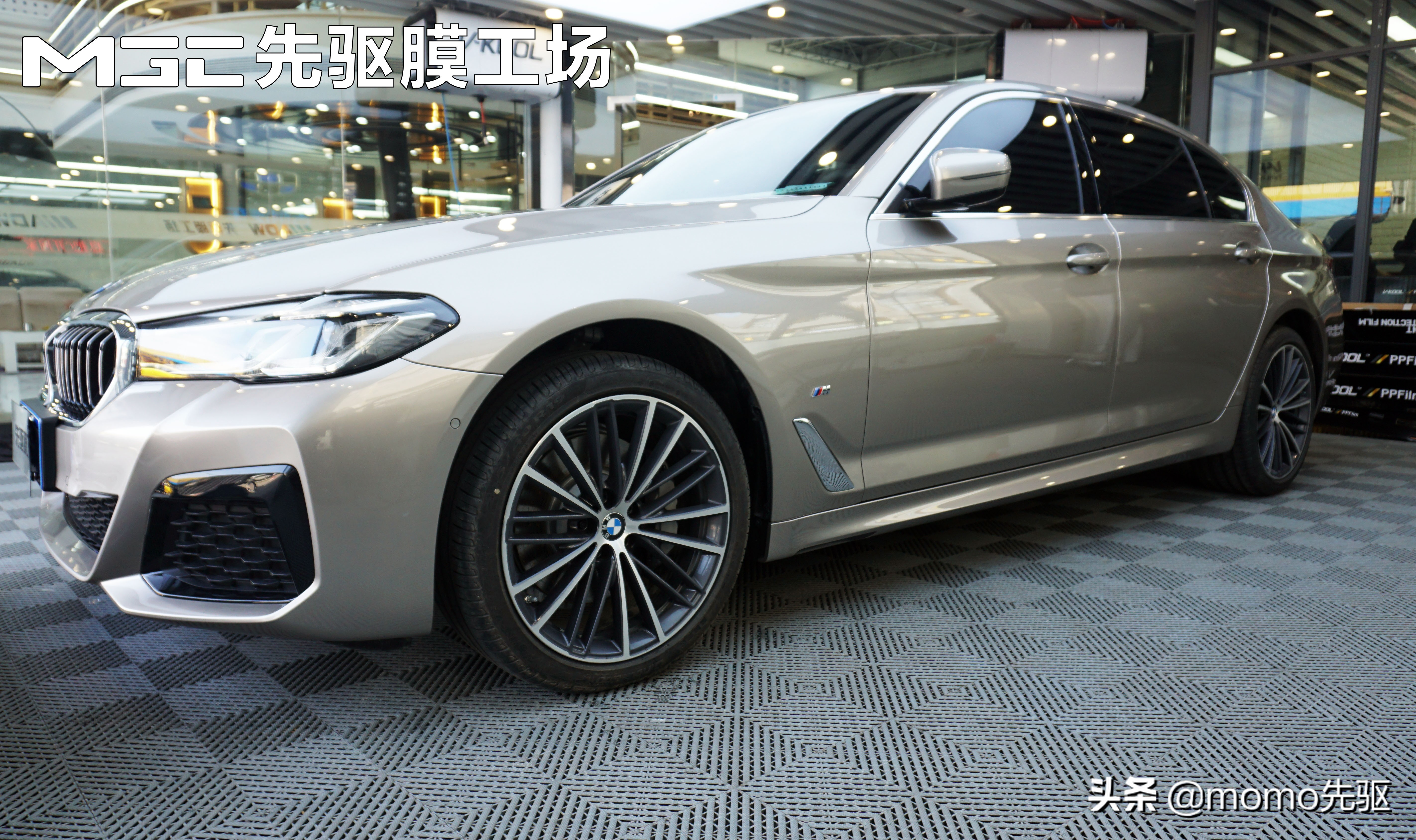 宝马5系2014年525li香槟色豪华版,宝马5系漆面透明保护膜推荐