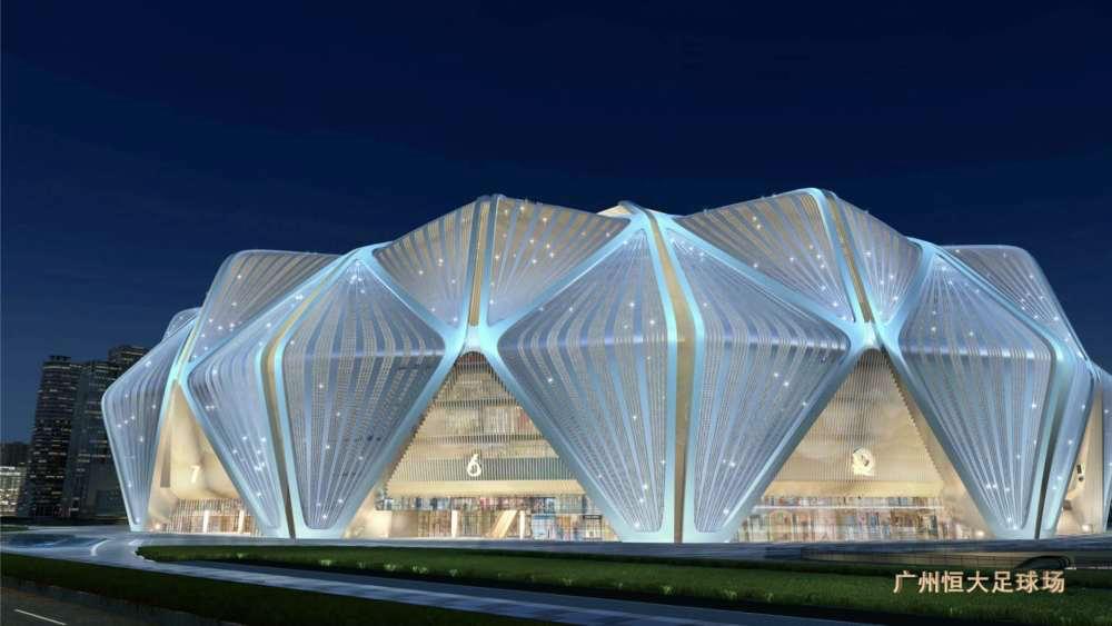 恒大世界级足球场,广州恒大足球场效果图震撼
