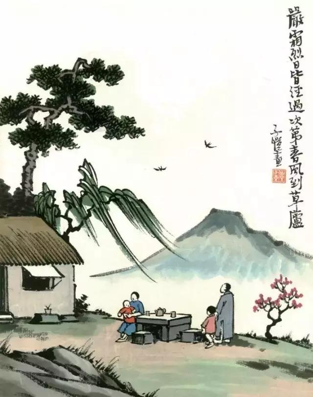 丰子恺画唐诗宋词,丰子恺的画醉了整个春天