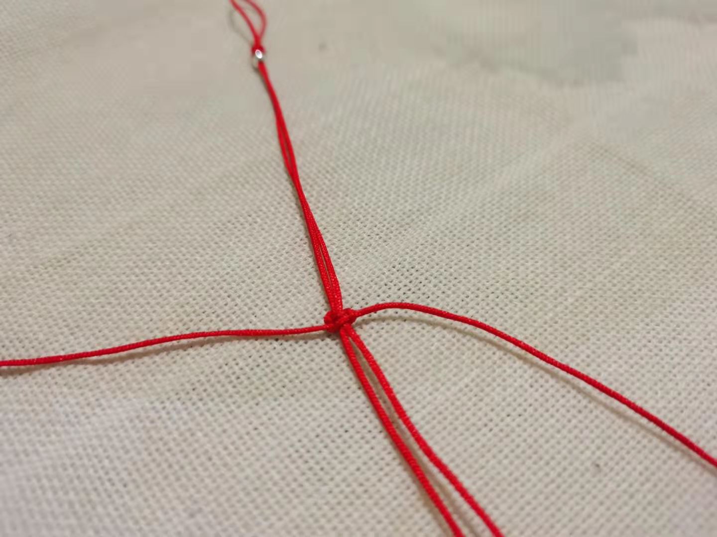 细手绳编转运珠手绳教程,红绳转运珠编绳教程