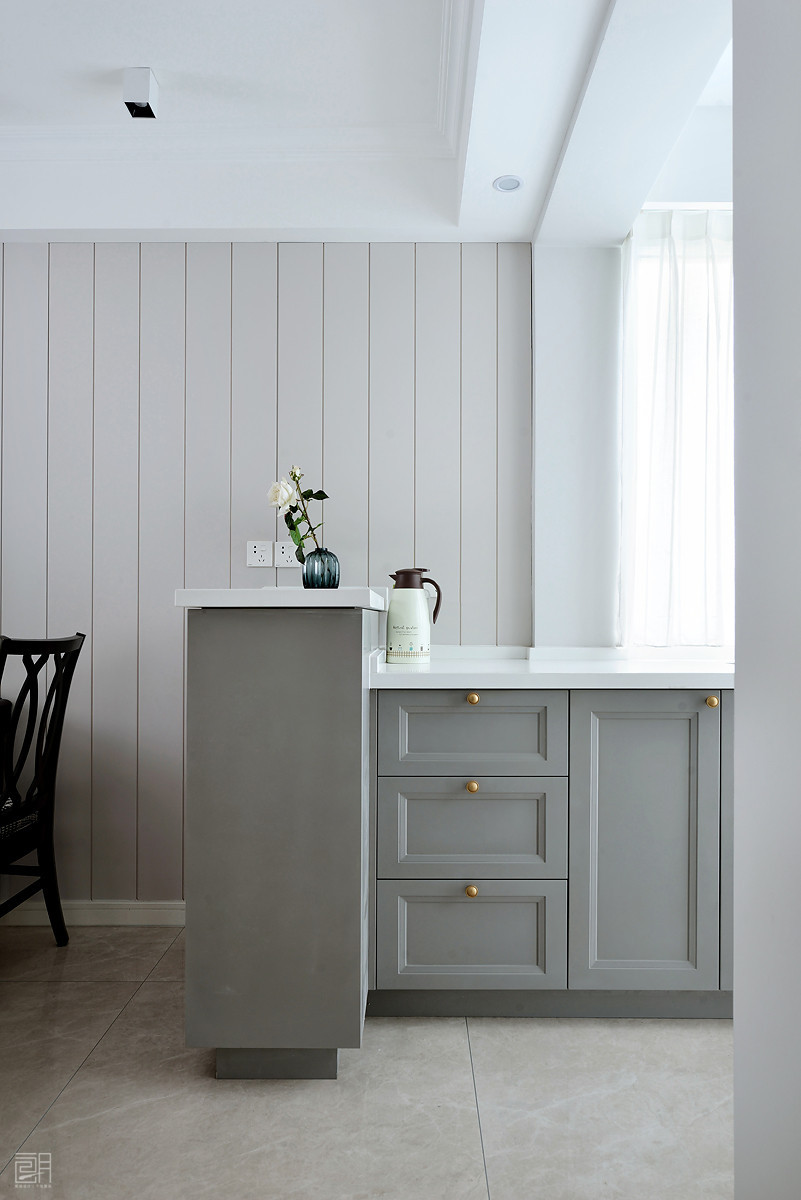 135平方米美式3房2厅精装修效果图,110平的美式风格三居清新优雅