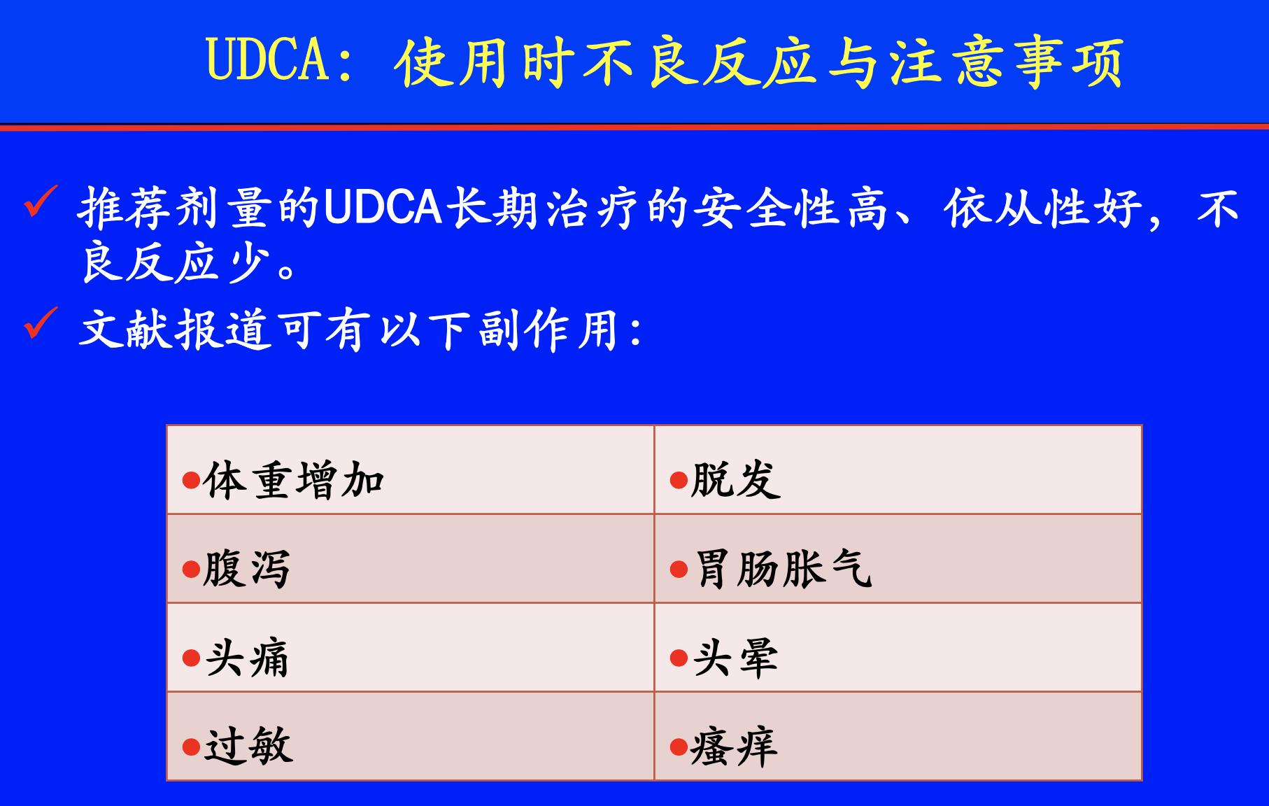 熊去氧胆酸治疗原发性胆汁胆管炎的有效性与安全性