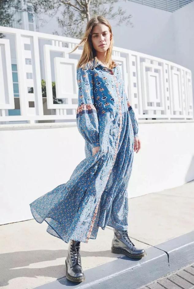 搭配短靴显瘦的又时髦的裤子,秋冬短靴配裙子轻松显气质