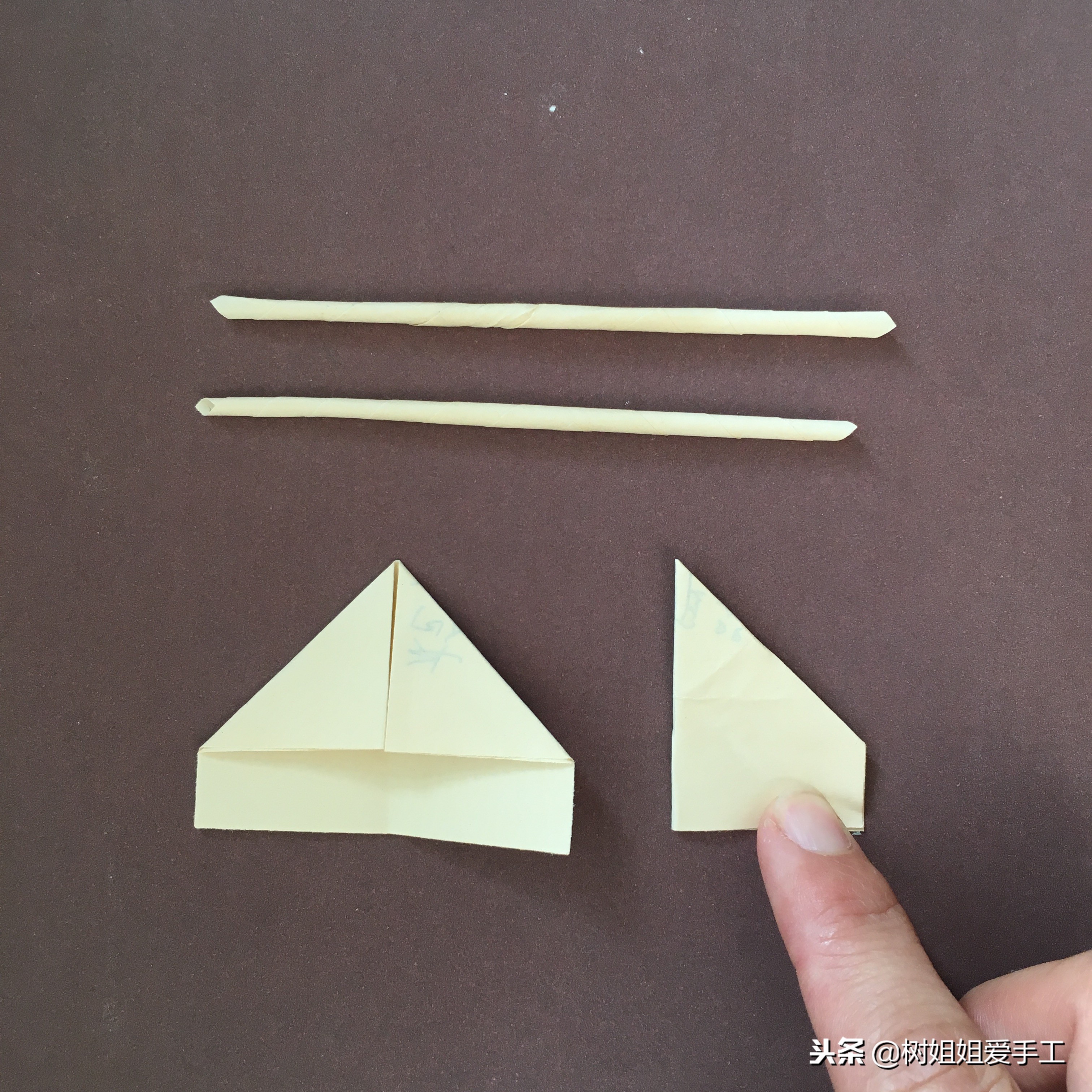 亲子折纸童年,儿童手工折纸枪教程