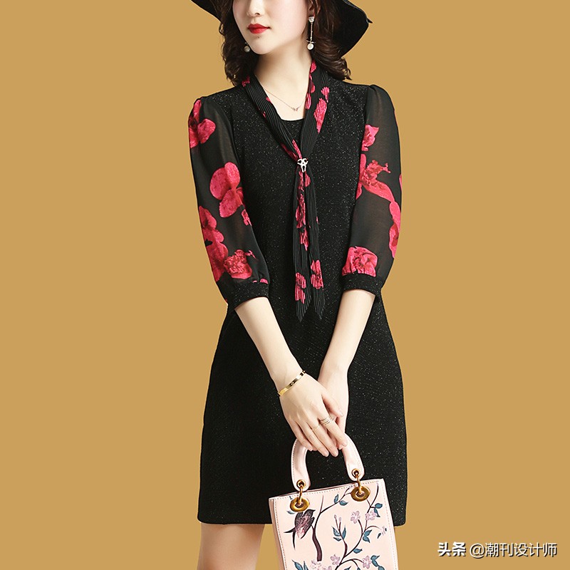 高腰连衣裙夏季轻奢高级感,圣哥弟亚雪纺连衣裙2022年新款