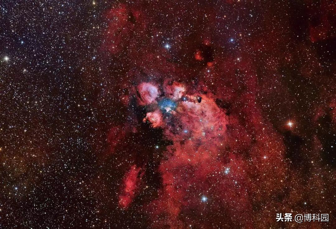 在5500光年外的猫掌星云中，发现恒星起源的新线索