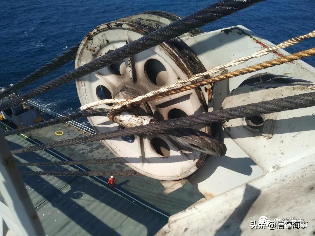如何给DECKCRANE换钢丝——最后一步，换HOISTING钢丝