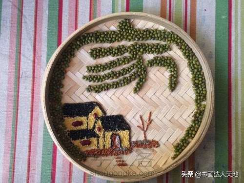 做五谷手工画需要什么豆子,儿童手工制作五谷杂粮贴画
