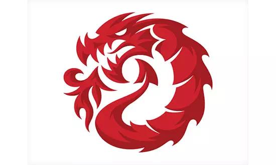 以龙为元素的logo图片,龙logo极简设计