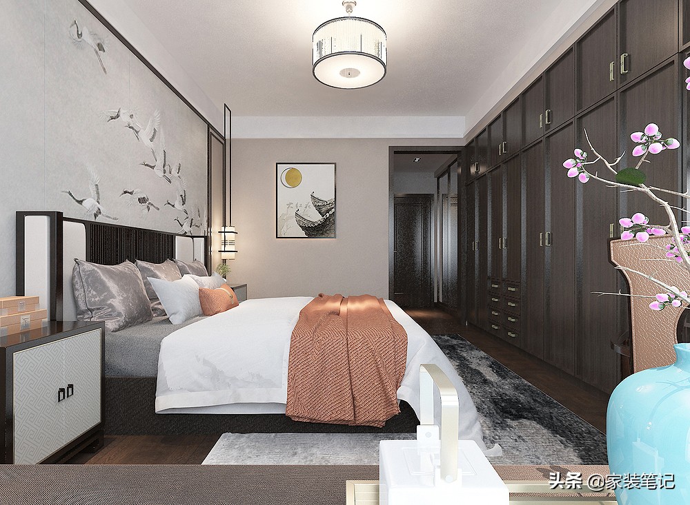 中式古典客厅阳台一体效果图,阳台装修设计中式设计