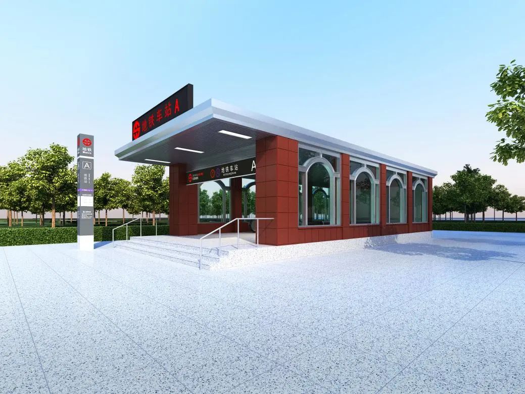 沈阳地铁4号线口罩棚最新规划图,地铁出入口罩棚