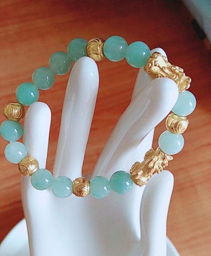 黄金貔貅转运珠手链编绳教程,貔貅黄金转运珠和朱砂怎么串