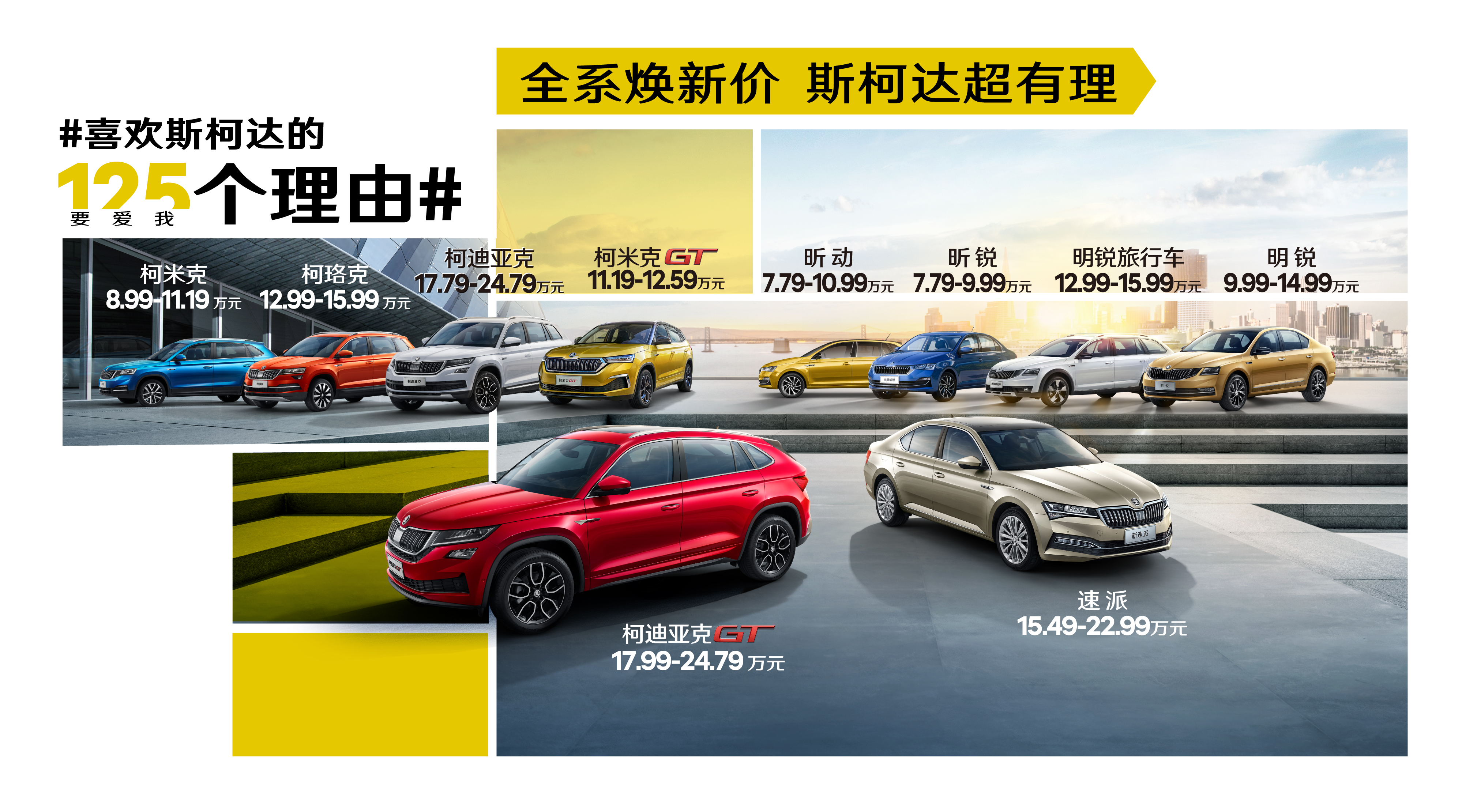 2.45万元斯柯达全系车型调整价格,最新车价斯柯达多款车型官降