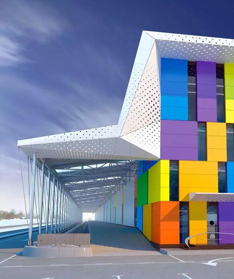 震撼的外立面设计,流线型现代隐奢外立面设计