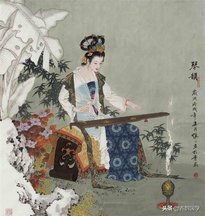 中国古典百美诗画（上）：一位佳丽一首古诗，可谓赏心悦目，收藏