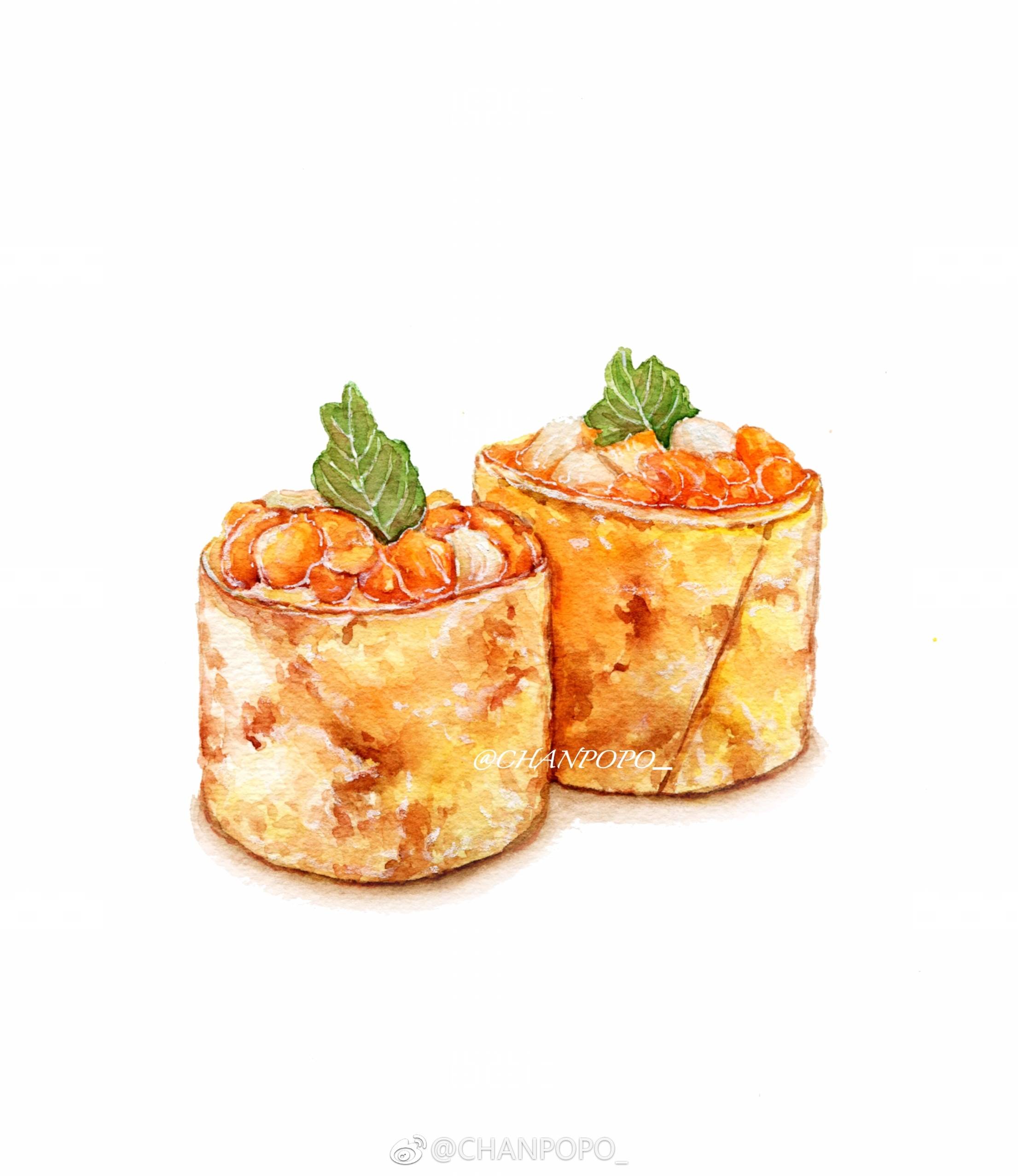 彩铅寿司手绘图片大全,寿司绘画高难度丙烯