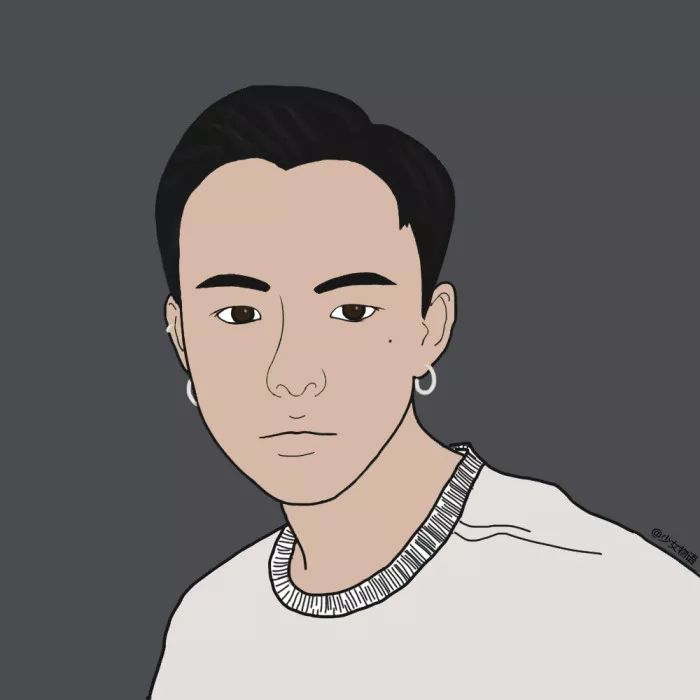 森系简约黑白手绘头像,个性原宿风手绘头像