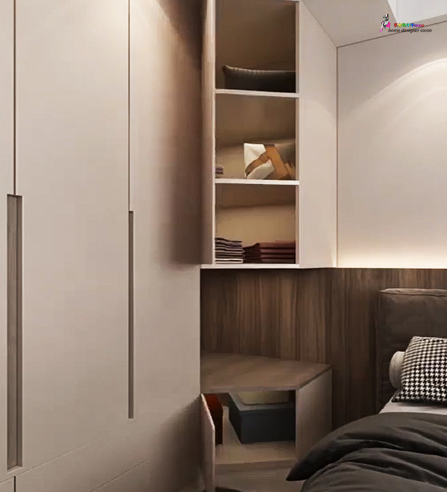 卧室布置一床一衣柜,小平米主卧室多收纳设计方案