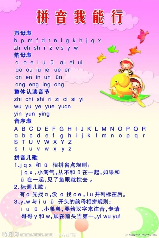 汉语拼音字母表口诀歌,巧记汉语拼音口诀大全