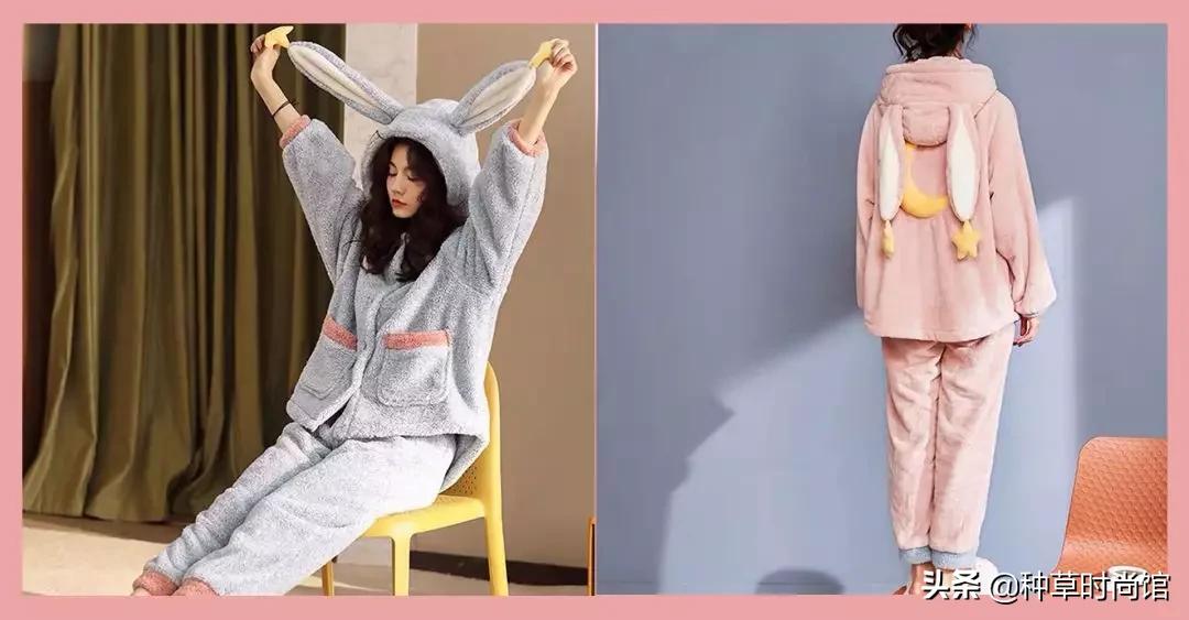 各类款式超好看的睡衣安排一下,女士出街加绒加厚睡衣