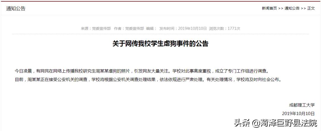 准研究生虐狗事件处理结果,清华博士打死流浪狗引众怒