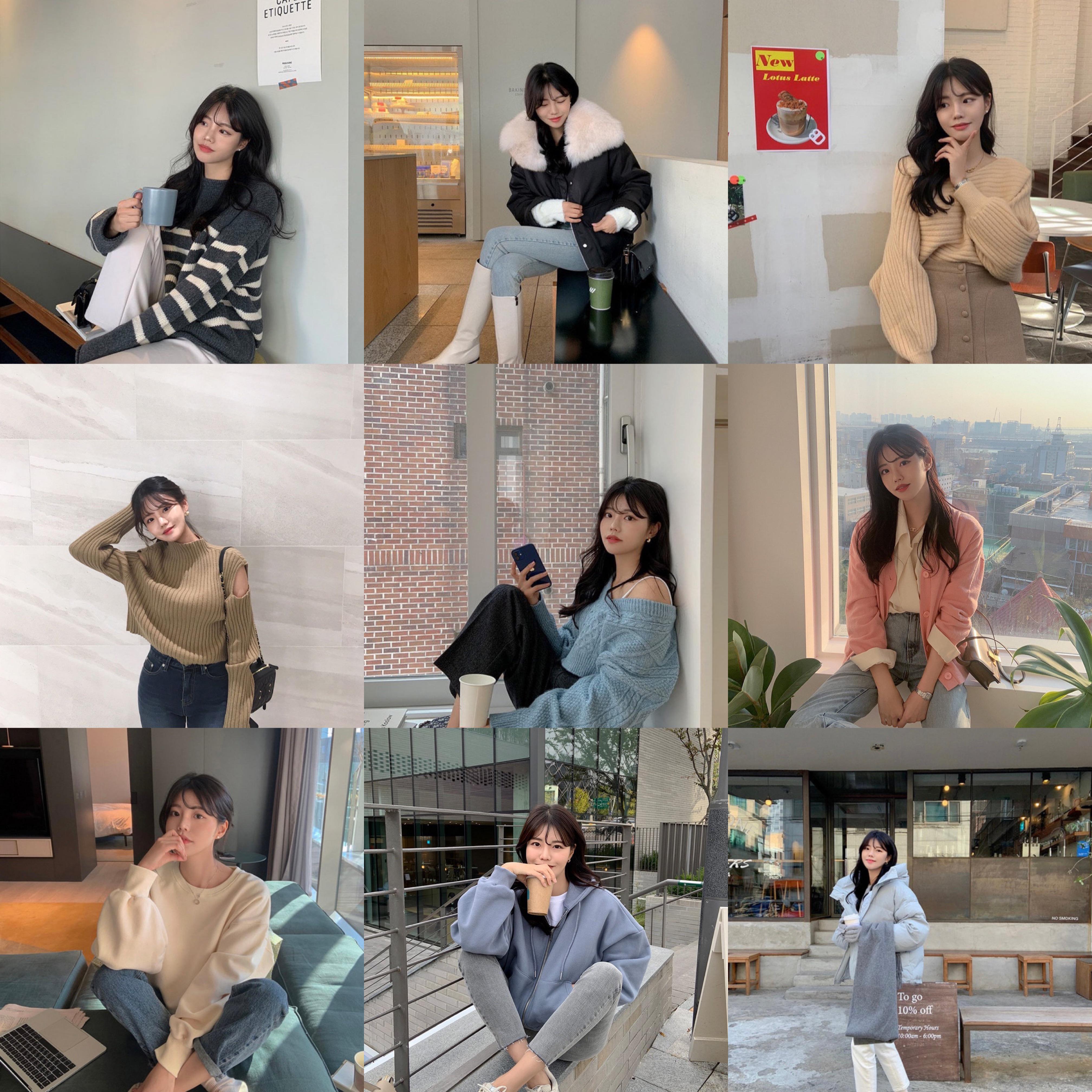 穿搭韩国小姐姐日常穿搭look,韩国小姐姐的日常穿搭