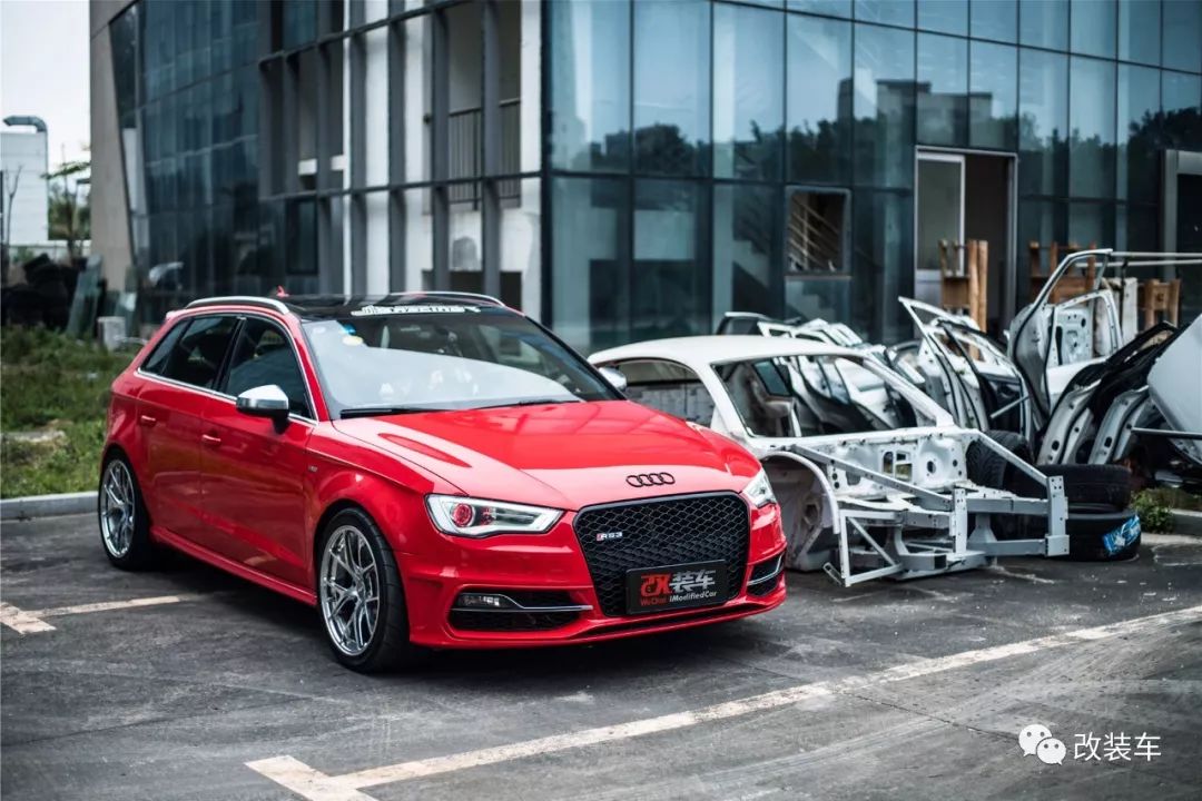 奥迪a3升级17款前杠,奥迪a335tfsi改装