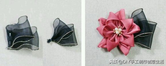 2.5厘米丝带古风蝴蝶结发饰教程,儿童古风丝带蝴蝶结发饰diy教程