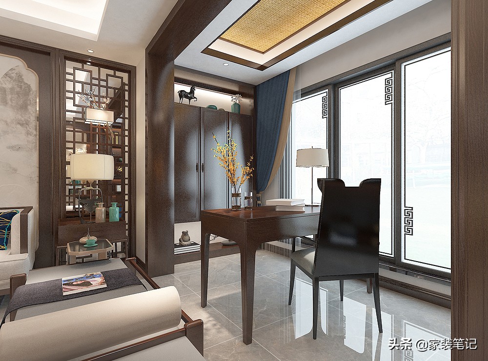 130平四房两厅两卫中式装修效果图,120平米小户型纯中式装修古典奢华