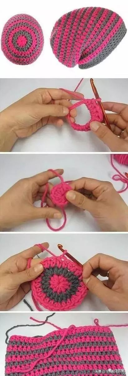 毛线编织有帽沿的冬帽,最新款毛线帽子编织教程日系帽