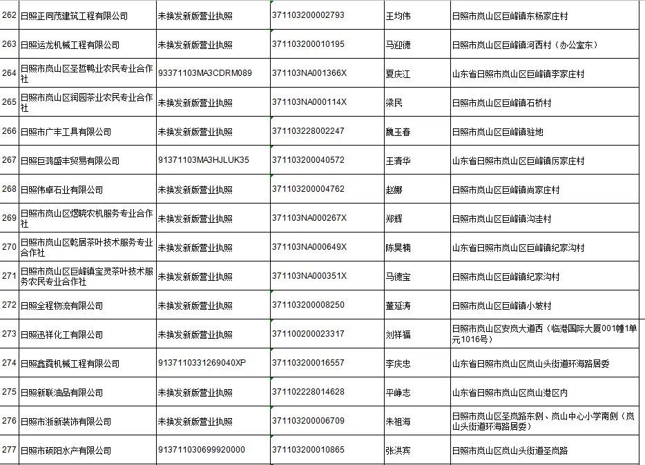 日照岚山市场监督管理,市场监管责令停产停业处罚决定