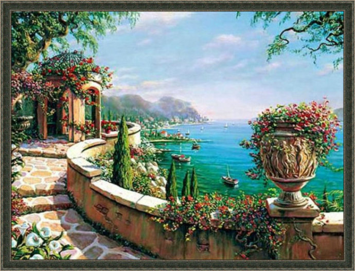 俄罗斯大师唯美风景油画,唯美风景一束花图