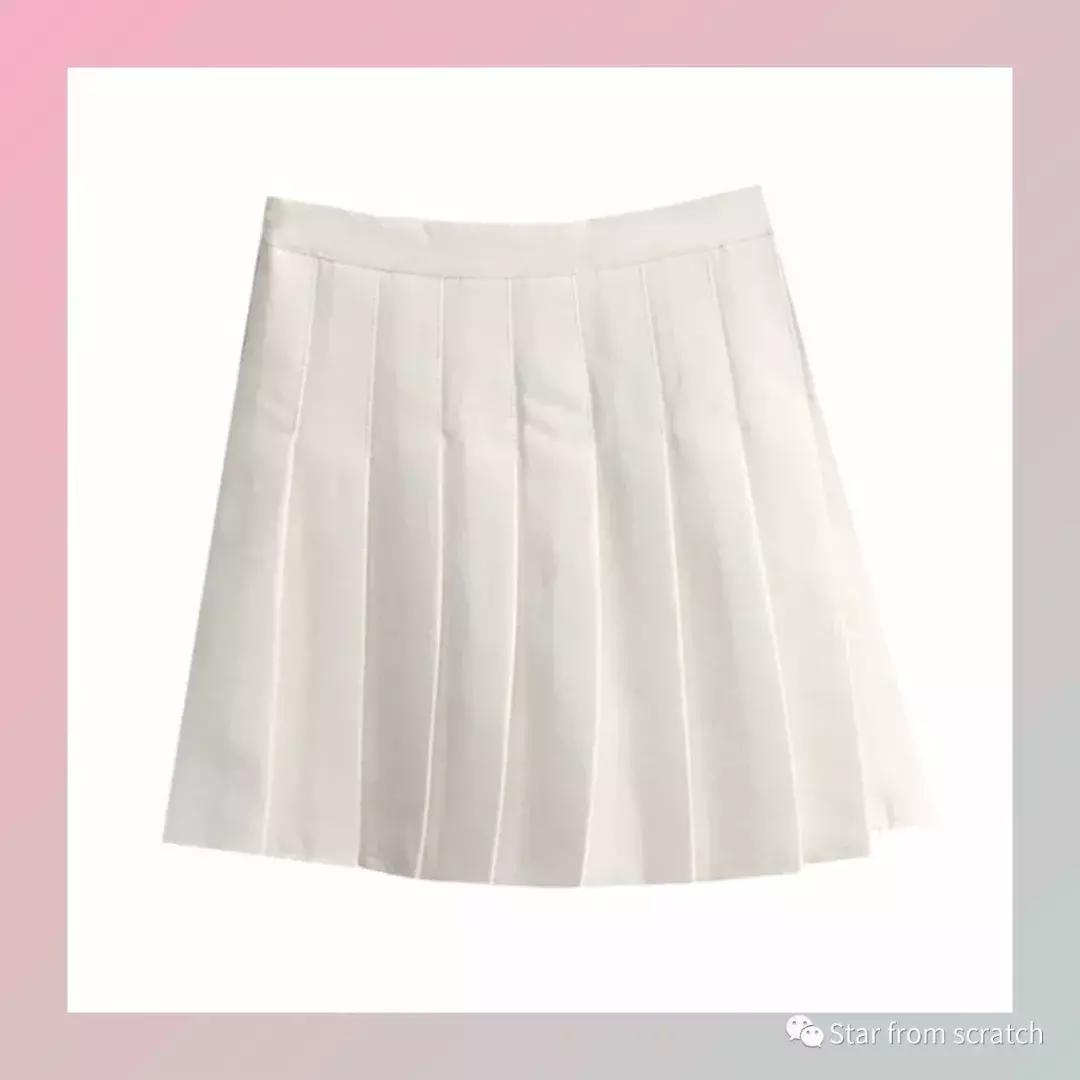 韩系穿搭百褶裙搭配裤子,白色百褶裙女团风穿搭
