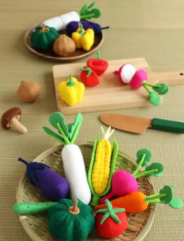 不织布幼儿手工蔬菜,不织布幼儿手工图片